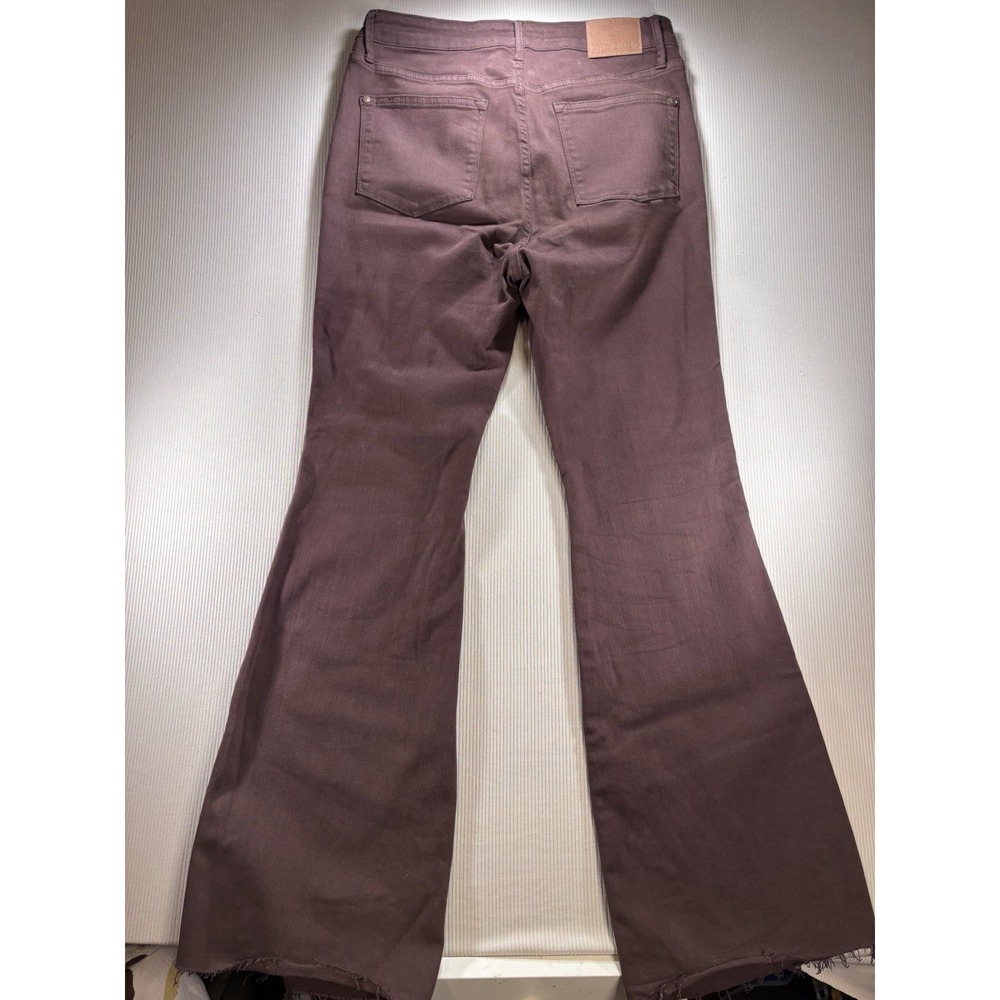 Judy Blue Women's Espresso Brown Raw Hem Flare Jeans Stretch Denim Size 13/31 - Picture 14 of 16